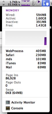 iStat Menus memory monitor