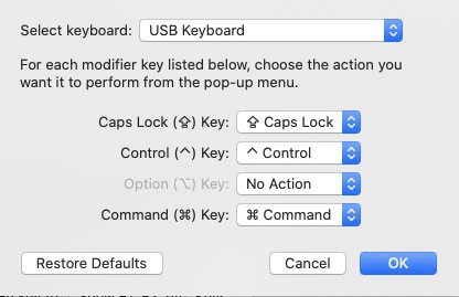 Screenshot of Modifier configuration settings