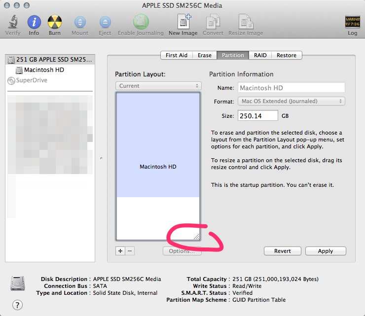 Disk Utility with resizable partition