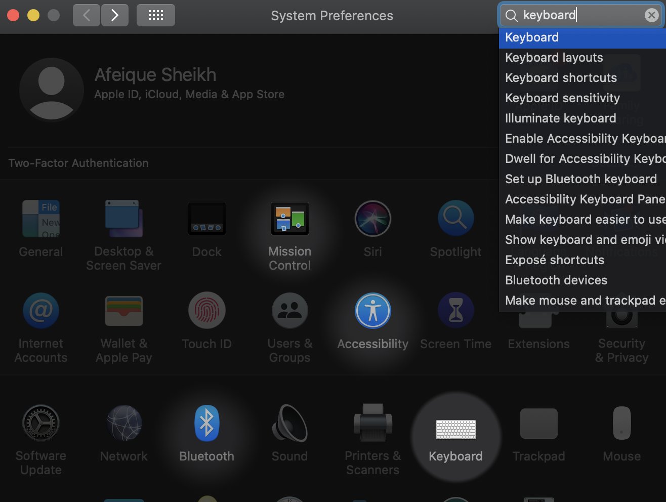 System Preferences